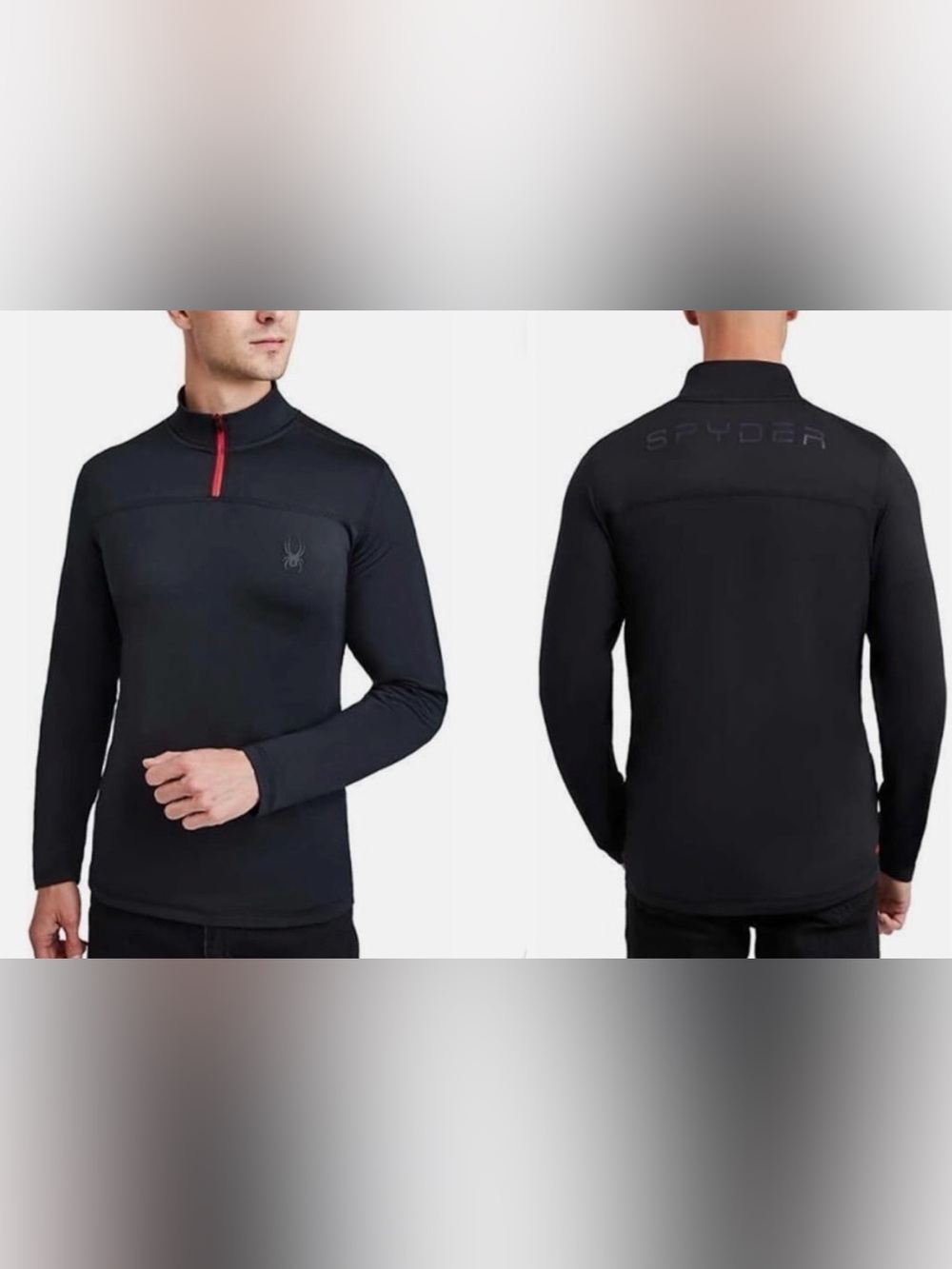 Spyder Black Long-Sleeve Performance Top